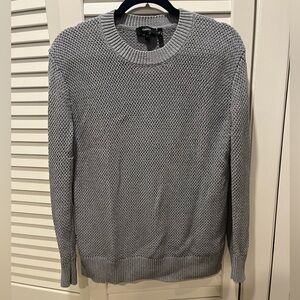 Theory woven grey/blue long sleeve sweater